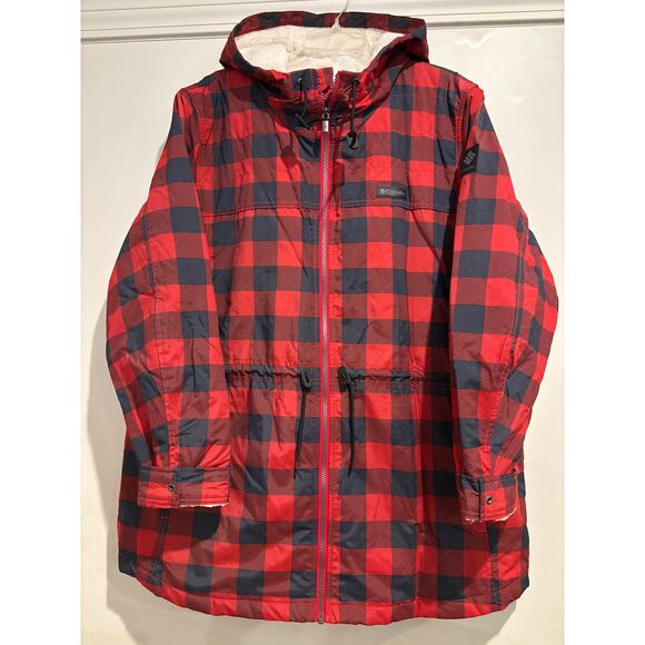 Columbia Women's Chatfield Hill Plaid Fleece-Lined Utility Jacket Plus Size 2X - Picture 1 of 7